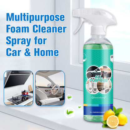 Nettoyant moussant multi-usages en spray pour voiture et maison