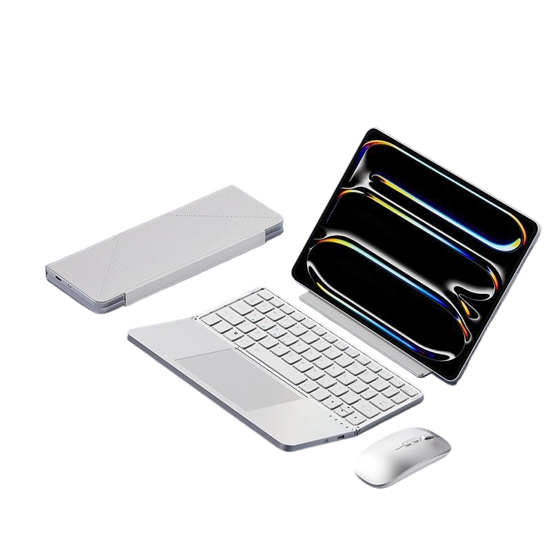 Clavier pliable ultra-fin avec pavé tactile et support intégrés