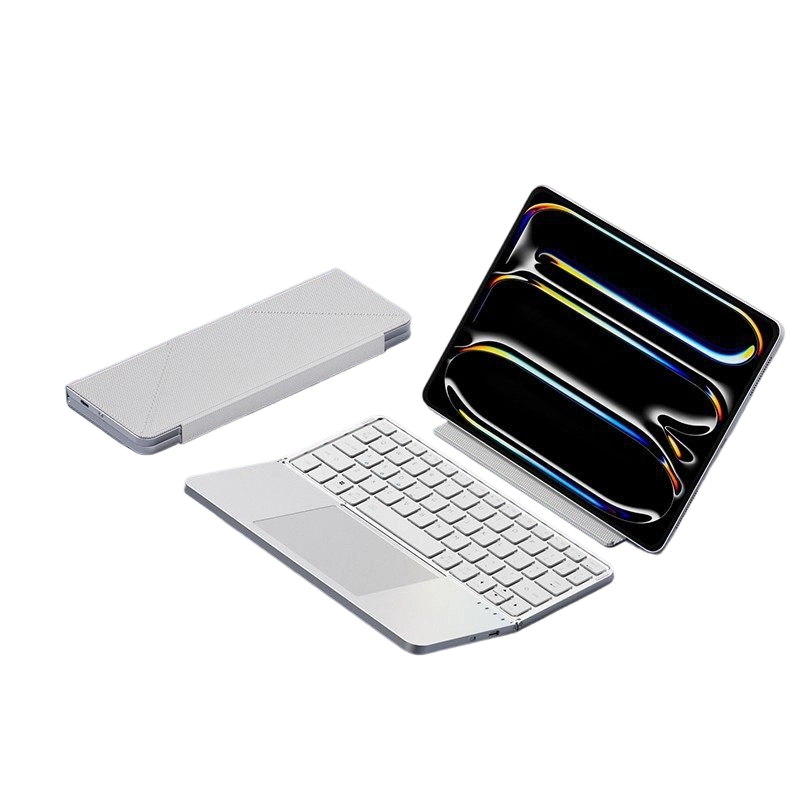 Clavier pliable ultra-fin avec pavé tactile et support intégrés