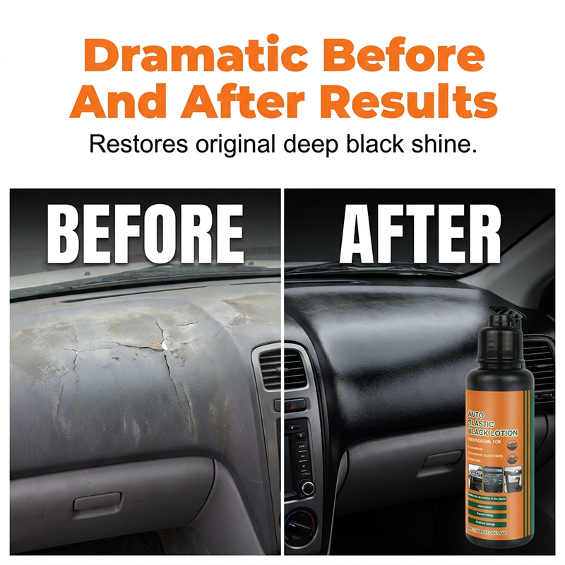 Produit de polissage multi-usages noir pour plastique automobile