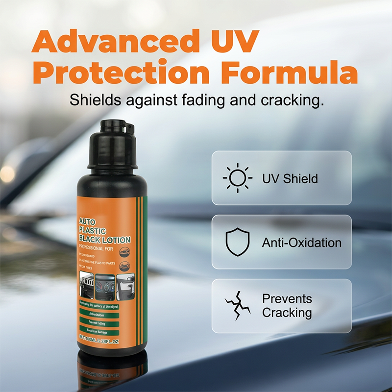 Produit de polissage multi-usages noir pour plastique automobile
