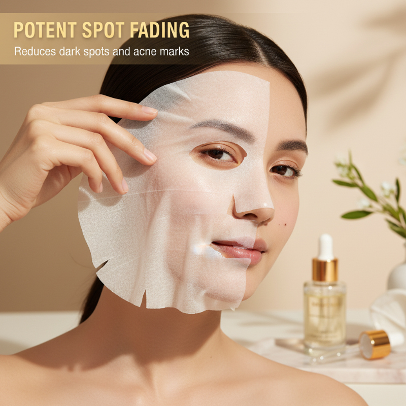 Masque en tissu éclaircissant, hydratant et correcteur de taches