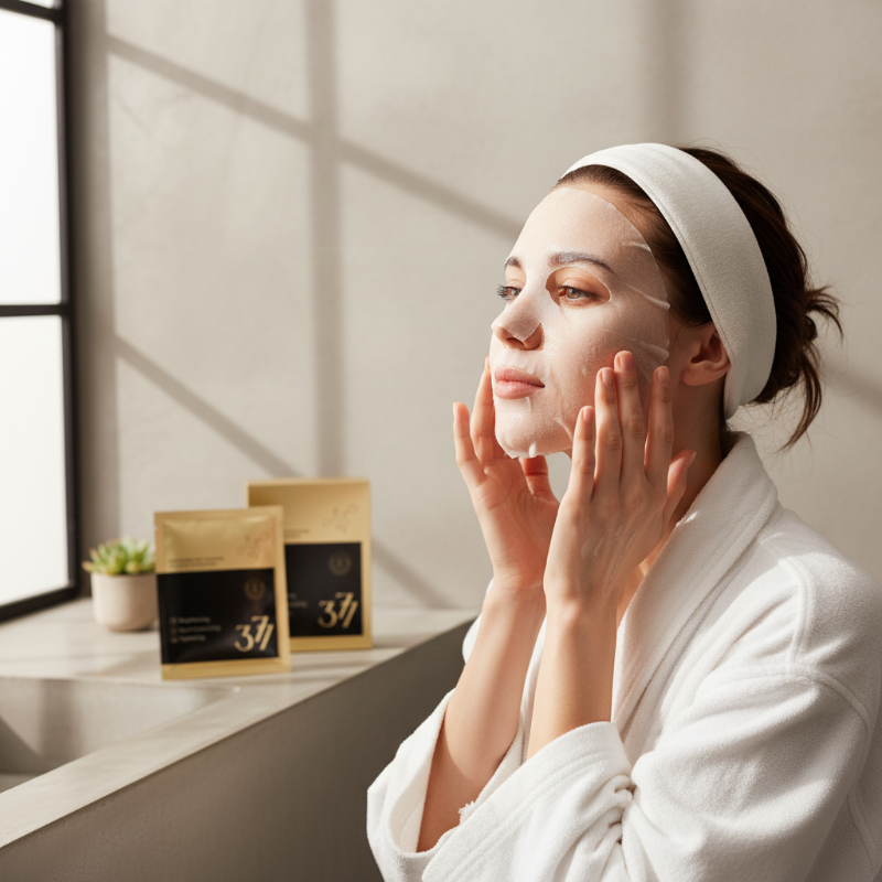 Masque en tissu éclaircissant, hydratant et correcteur de taches