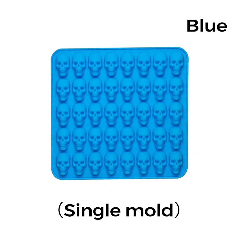 Ensemble de moules en silicone en forme de crâne avec compte-gouttes