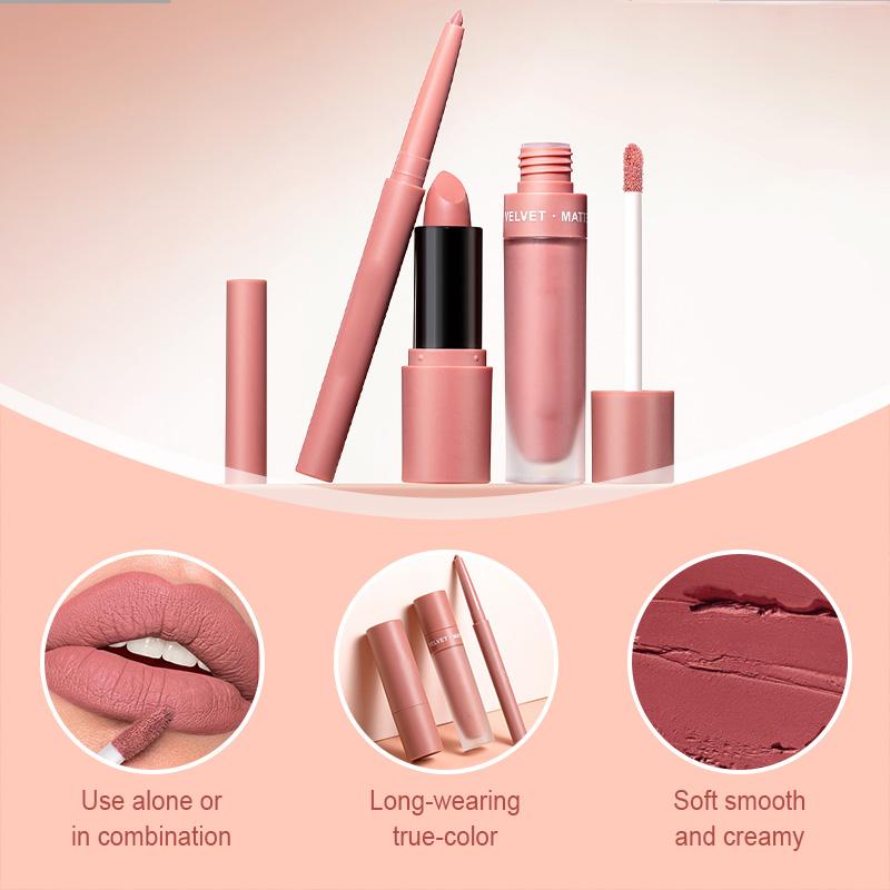 💥Coffret Crazy Three-Piece en édition limitée💥Ensemble de rouges à lèvres mats longue tenue et waterproof