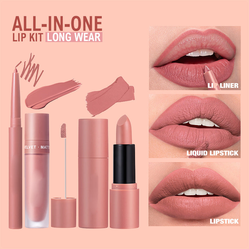 💥Coffret Crazy Three-Piece en édition limitée💥Ensemble de rouges à lèvres mats longue tenue et waterproof