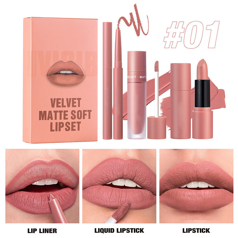 💥Coffret Crazy Three-Piece en édition limitée💥Ensemble de rouges à lèvres mats longue tenue et waterproof