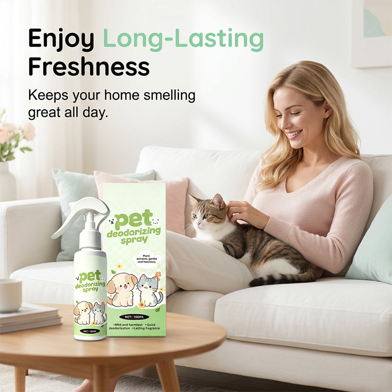 Spray eliminador de olores para mascotas multiusos