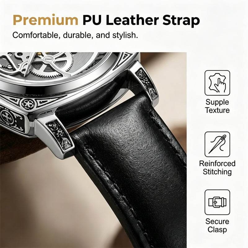 ⏰🔥Montre squelette automatique étanche pour homme🔥