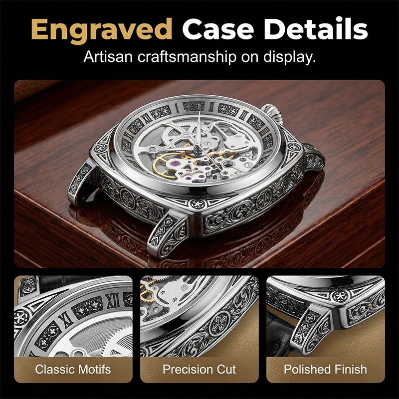 ⏰🔥Montre squelette automatique étanche pour homme🔥