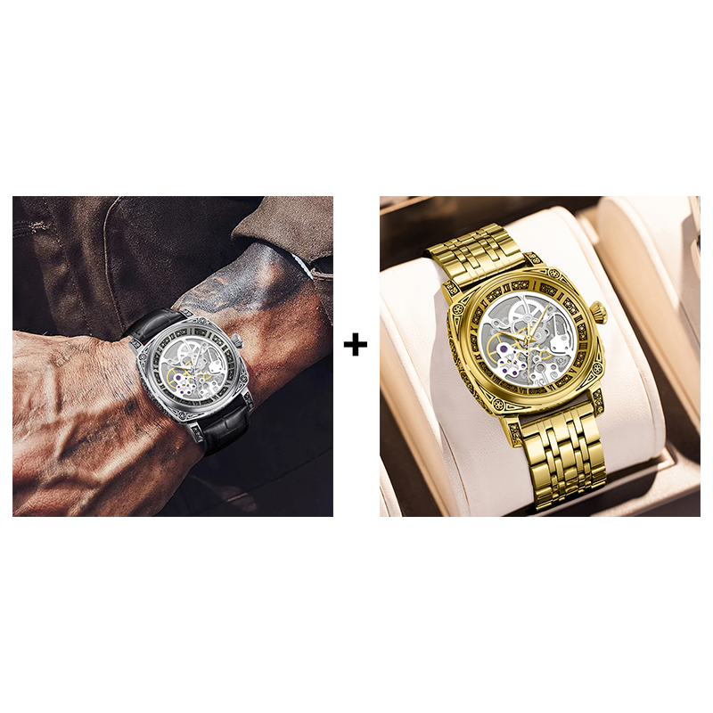 ⏰🔥Montre squelette automatique étanche pour homme🔥
