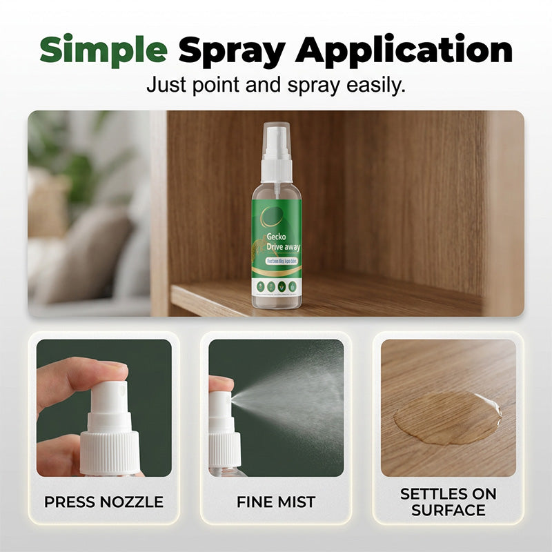Spray répulsif pour geckos sans danger pour toute la famille