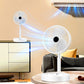🌀🔋Ventilateur Télescopique Pliable Rechargeable USB – Silencieux, 180° Rotatif, 4 Vitesses, Portable ✨