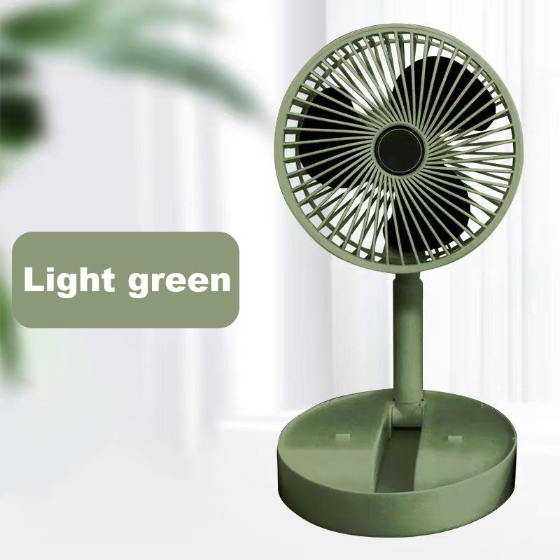 🌀🔋Ventilateur Télescopique Pliable Rechargeable USB – Silencieux, 180° Rotatif, 4 Vitesses, Portable ✨
