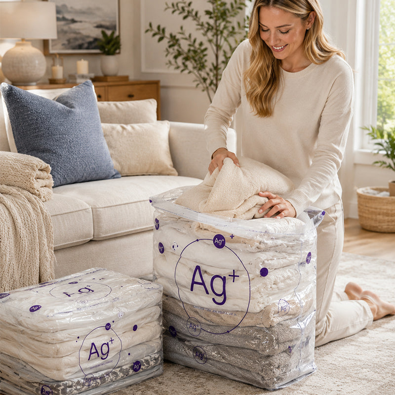 📦💨 Sacs de rangement sous vide pour couettes et vêtements – gagnez de la place ! 🧺🔽
