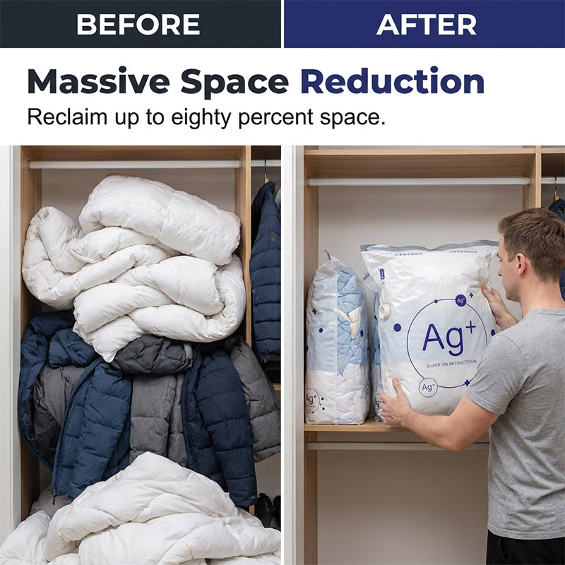 📦💨 Sacs de rangement sous vide pour couettes et vêtements – gagnez de la place ! 🧺🔽