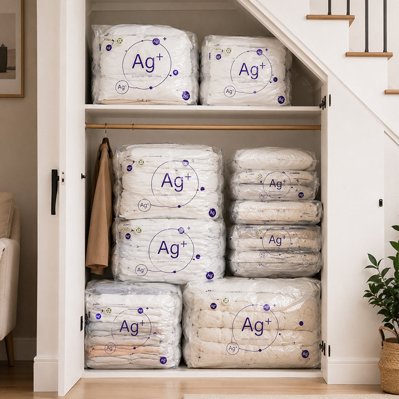 📦💨 Sacs de rangement sous vide pour couettes et vêtements – gagnez de la place ! 🧺🔽