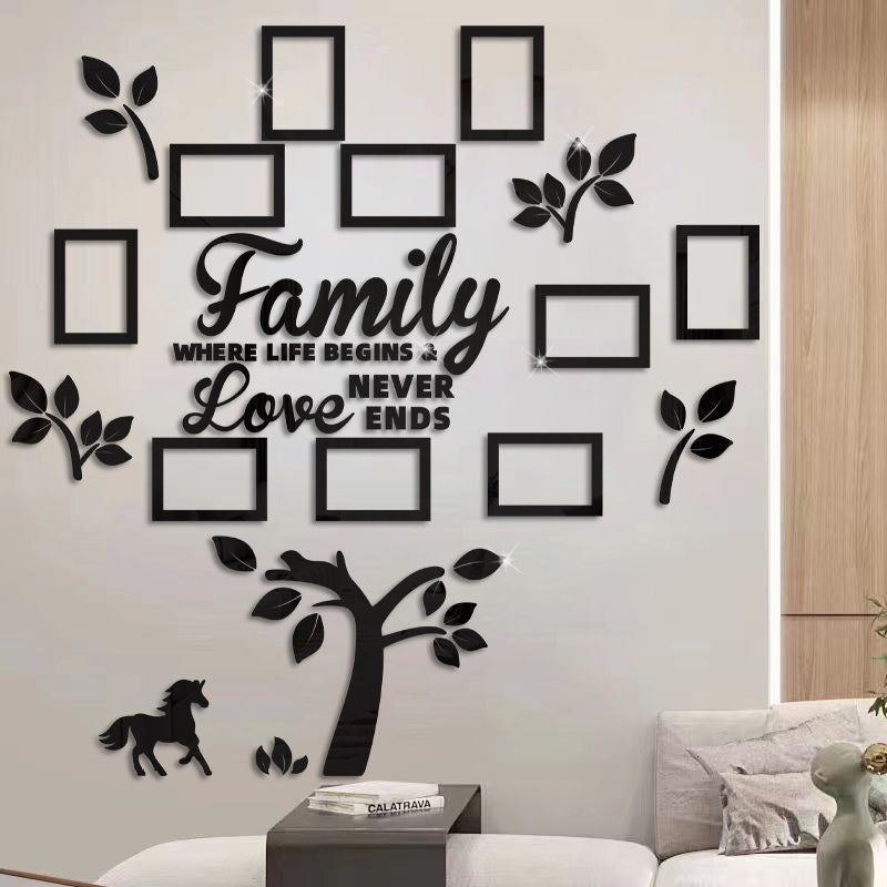 📢📢50 % DE RÉDUCTION !! ⏰Sticker mural cadre photo arbre généalogique 3D