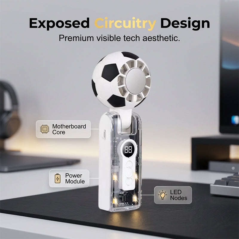 Ventilateur portable pliable avec affichage numérique