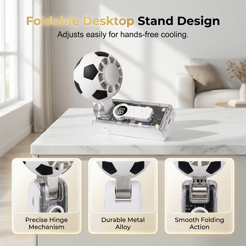 Ventilateur portable pliable avec affichage numérique