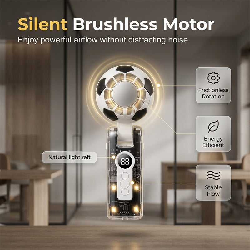 Ventilateur portable pliable avec affichage numérique