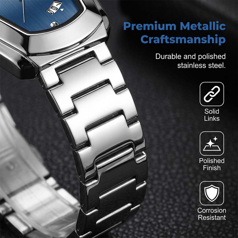 ⏳Offre limitée dans le temps : 50 % de réduction⏰Montre à quartz pour homme en forme de losange⌚