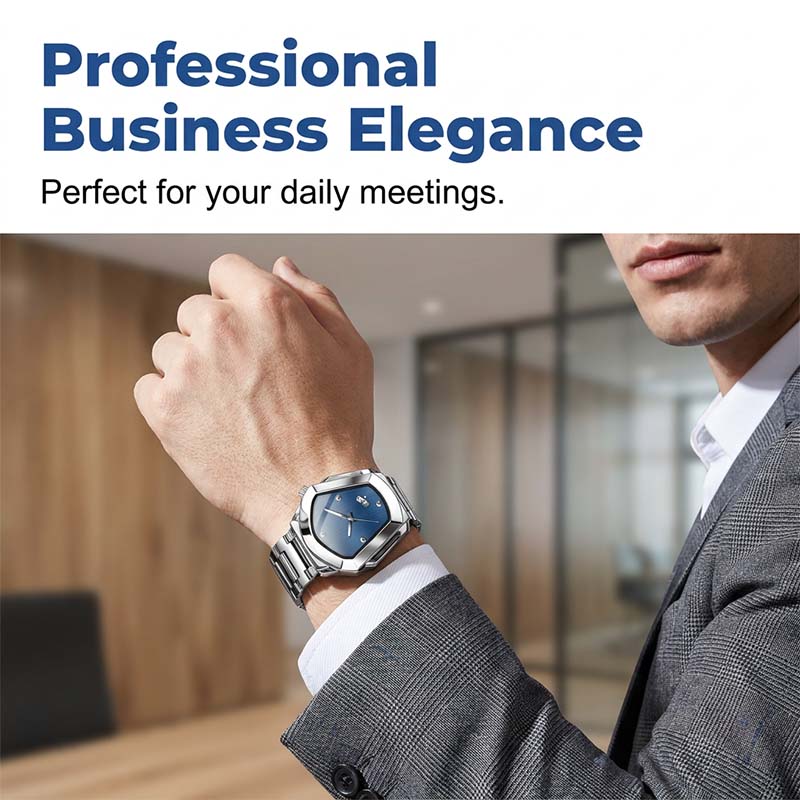 ⏳Offre limitée dans le temps : 50 % de réduction⏰Montre à quartz pour homme en forme de losange⌚