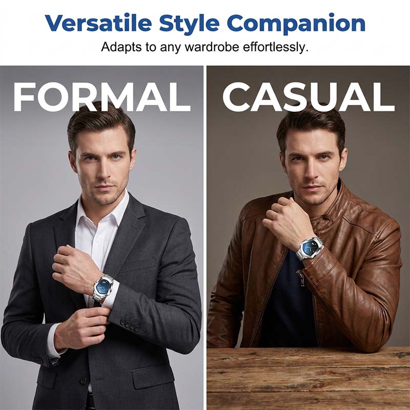 ⏳Offre limitée dans le temps : 50 % de réduction⏰Montre à quartz pour homme en forme de losange⌚