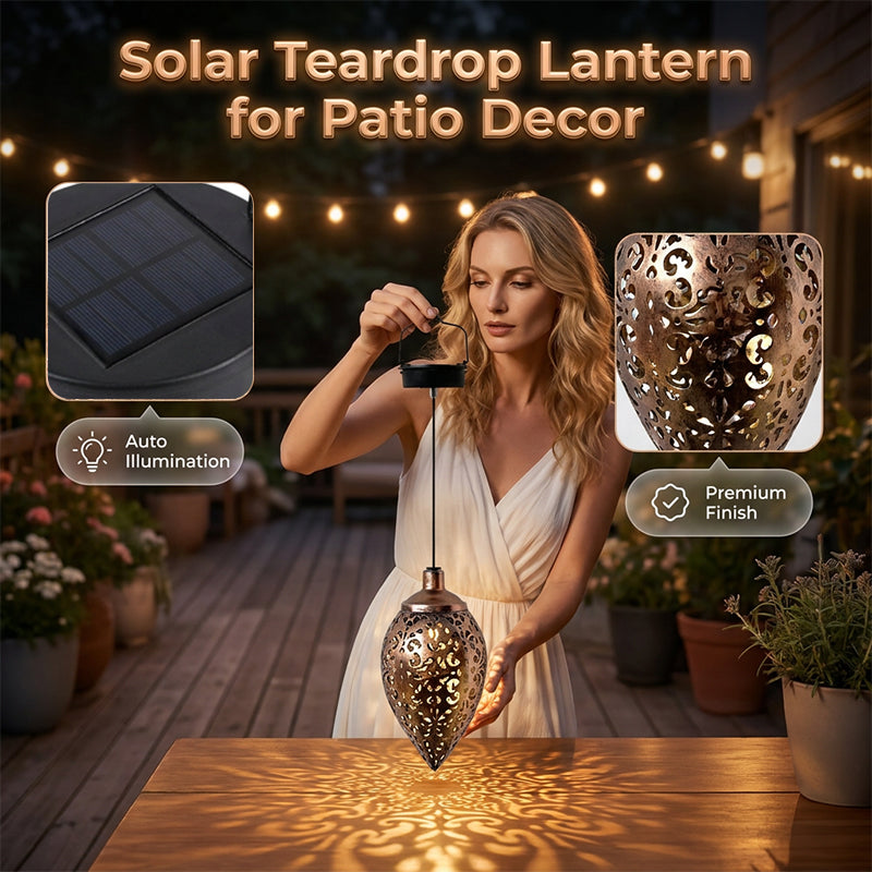 🔥Lanterne solaire en forme de larme pour la décoration de jardin