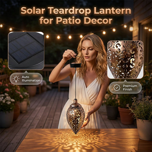 🔥Lanterne solaire en forme de larme pour la décoration de jardin