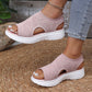 👡50 % DE RÉDUCTION EN CE MOMENT ! 💐 Sandales à semelle compensée en tricot respirant pour femme – Tige en tricot aéré, semelle rembourrée et chaussures d'été légères et confortables ✨