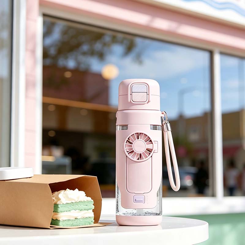 Bouteille d'eau avec ventilateur portable