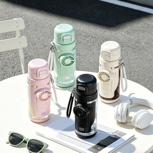 Bouteille d'eau avec ventilateur portable