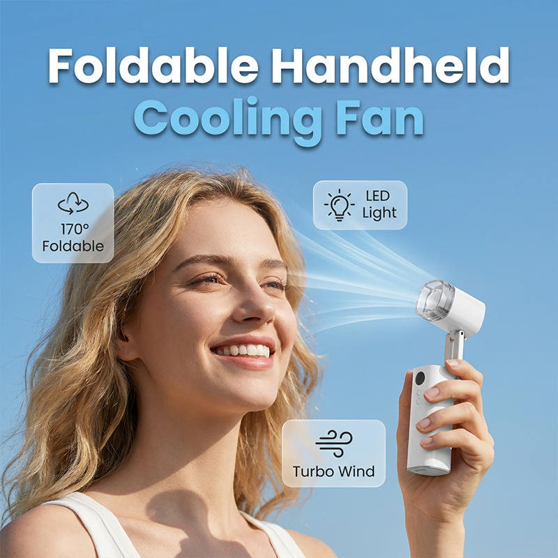 Ventilateur portable pliable avec lumière