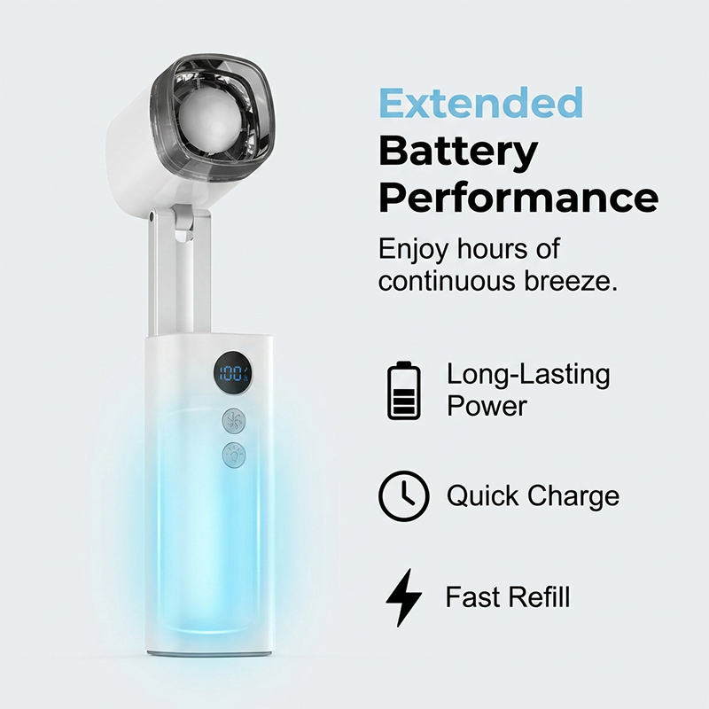 Ventilateur portable pliable avec lumière