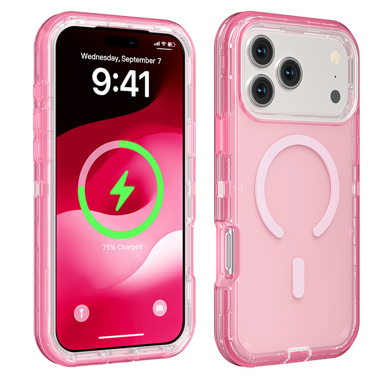 Étui de téléphone magnétique transparent antichoc avec fermeture magnétique puissante – Anti-jaunissement, protection à 360°, design fin ✨
