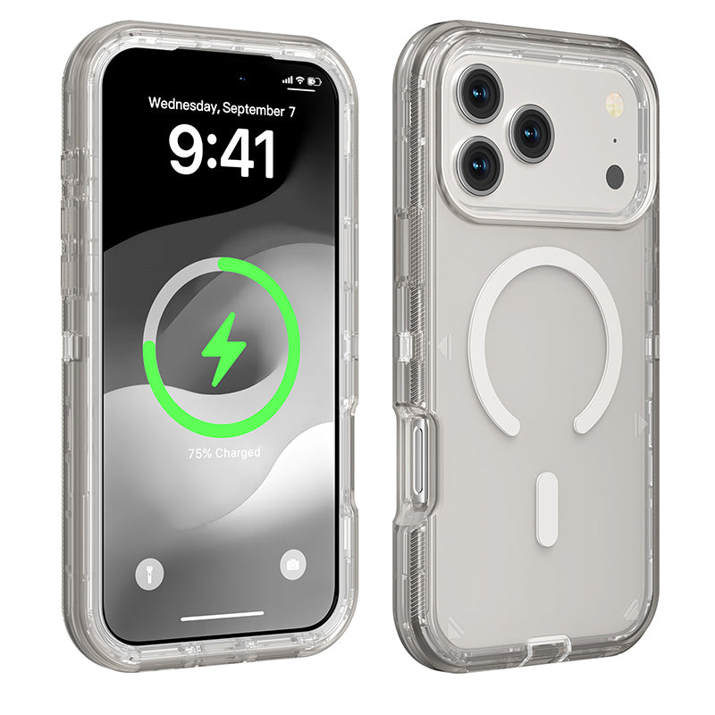 Étui de téléphone magnétique transparent antichoc avec fermeture magnétique puissante – Anti-jaunissement, protection à 360°, design fin ✨