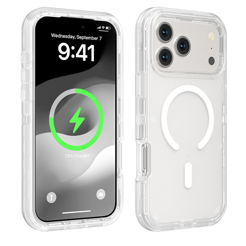 Étui de téléphone magnétique transparent antichoc avec fermeture magnétique puissante – Anti-jaunissement, protection à 360°, design fin ✨