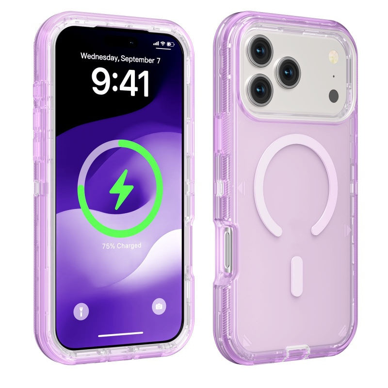 Étui de téléphone magnétique transparent antichoc avec fermeture magnétique puissante – Anti-jaunissement, protection à 360°, design fin ✨