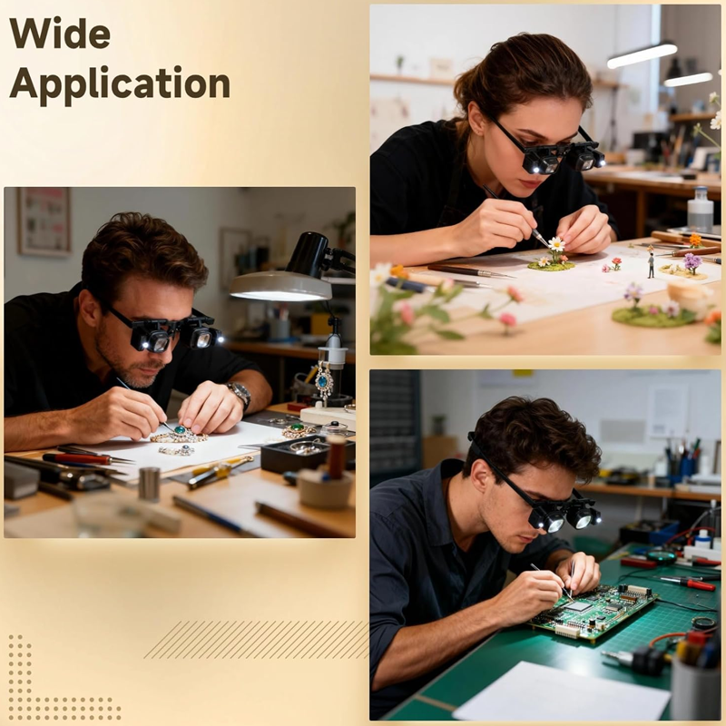 🔍50% DE RÉDUCTION⏰Loupe LED de précision pour électronique & artisanat – Support réglable & zoom 10-20X – Mains libres, éclairage puissant – idéale pour soudure, réparation horlogère ou peinture miniature🛠️