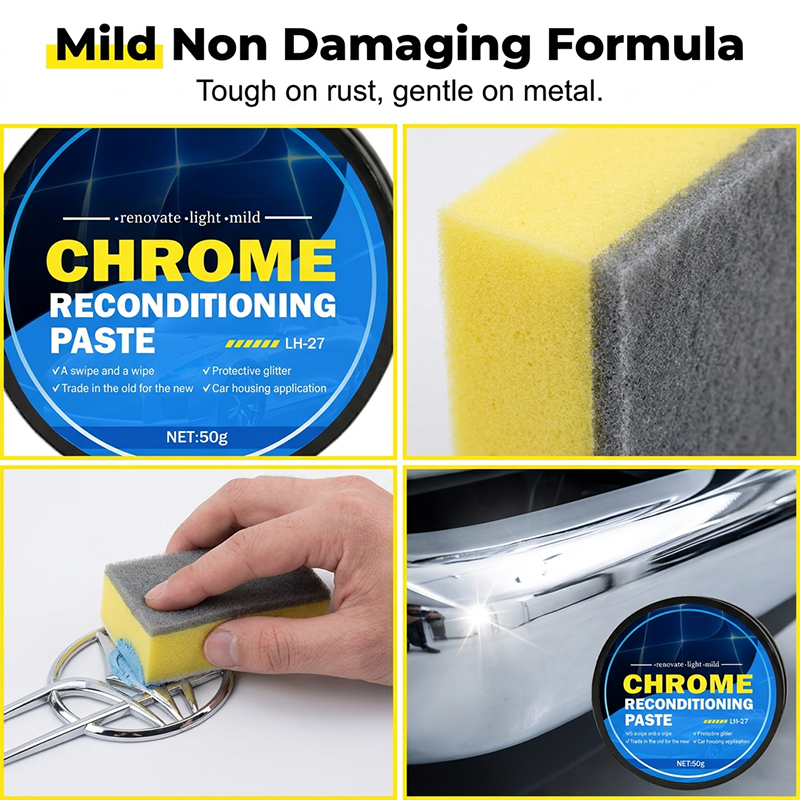 Pâte de restauration pour chromes de voiture