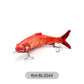 Leurre de pêche robotisé multi-articulé avec LED