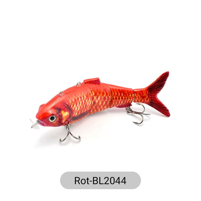 Leurre de pêche robotisé multi-articulé avec LED