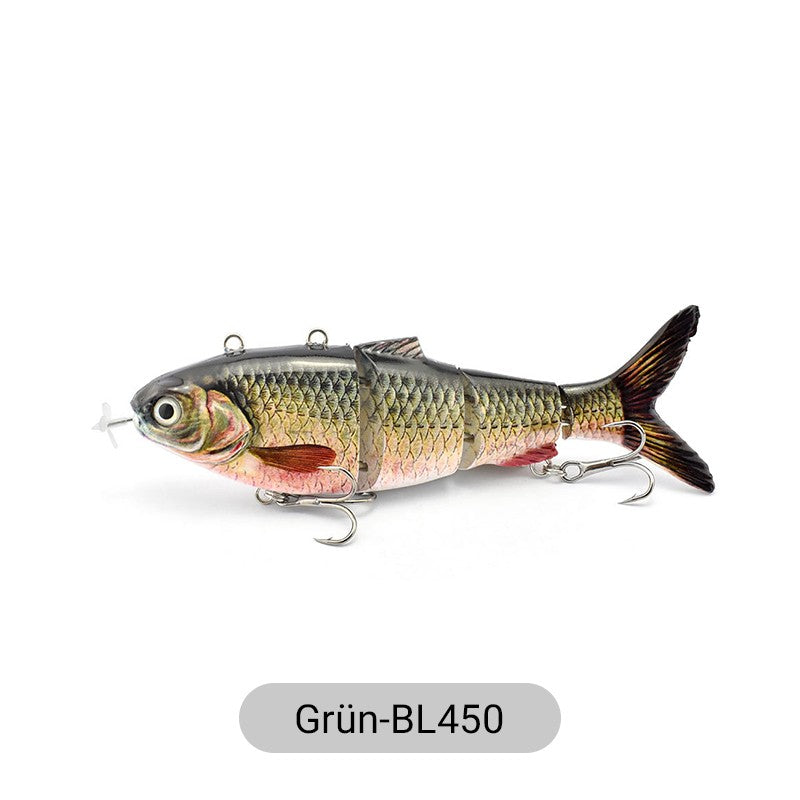 Leurre de pêche robotisé multi-articulé avec LED