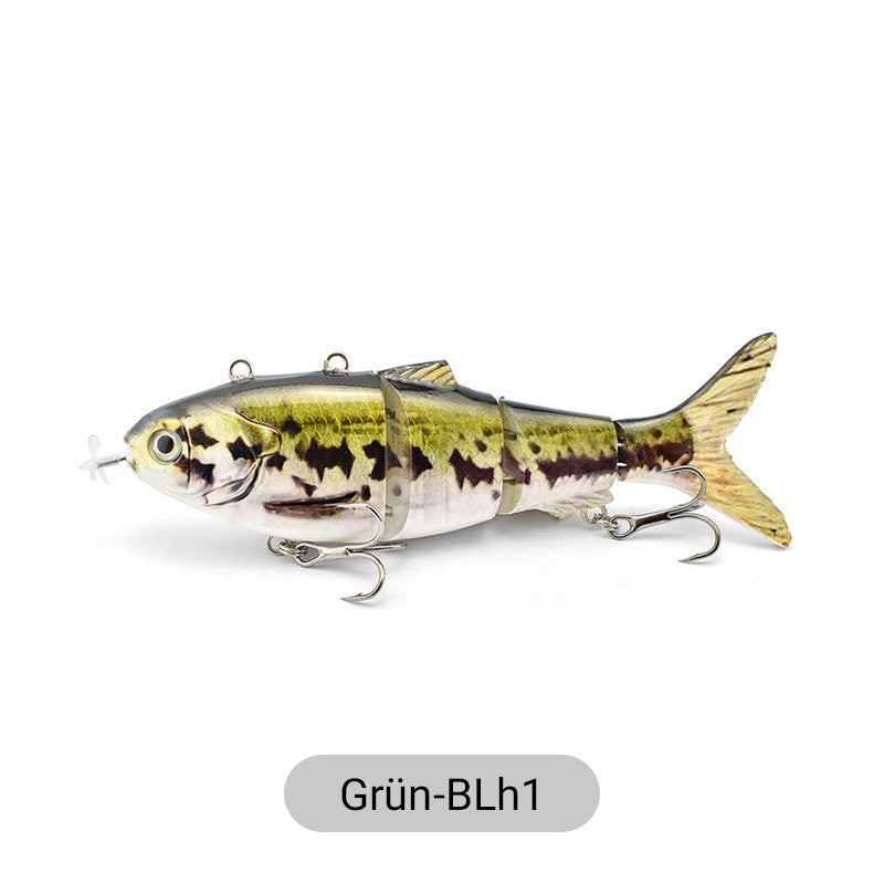 Leurre de pêche robotisé multi-articulé avec LED