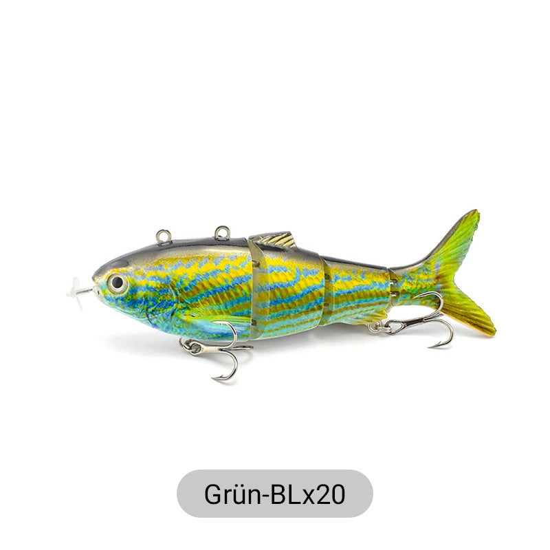 Leurre de pêche robotisé multi-articulé avec LED
