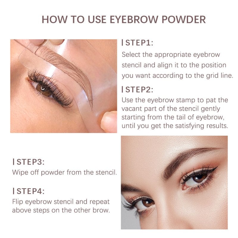 🔥ACHETER PLUS ÉCONOMISER PLUS🔥 Kit de pochoirs et de tampons pour les sourcils