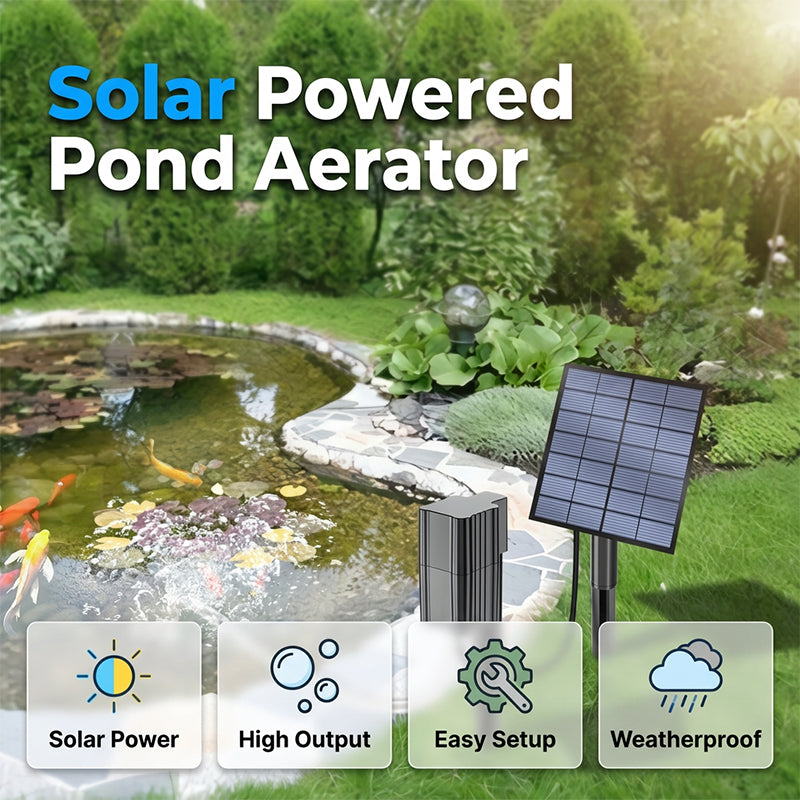 🐟🐟Aérateur solaire pour bassin avec pompe à air