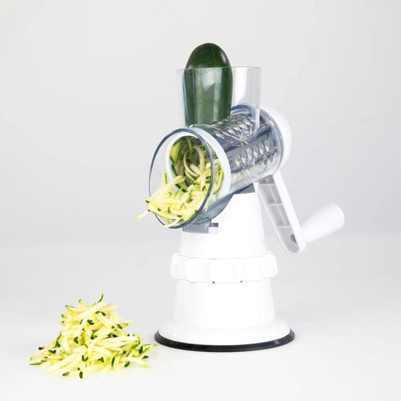 Râpe à fromage rotative 3 en 1 et coupe-légumes