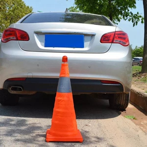 Cône de signalisation réfléchissant pliable 🎁Lumières LED offertes